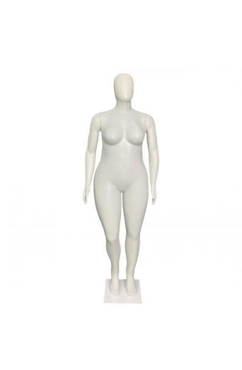 Manequim Feminino GG Plus Size Branco C/ Pose Sopro
