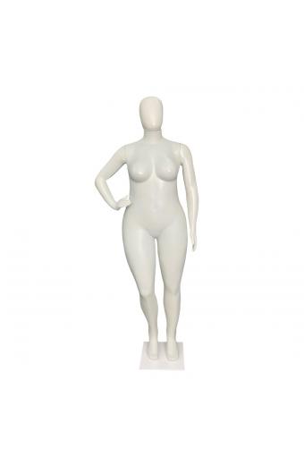 Manequim Feminino GG Plus Size Branco C/ Pose Sopro